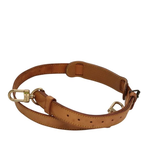 LOUIS VUITTON Adjustable Shoulder Strap Leather 36.2""""-43.3"""" Beige Auth... - Picture 1 of 9